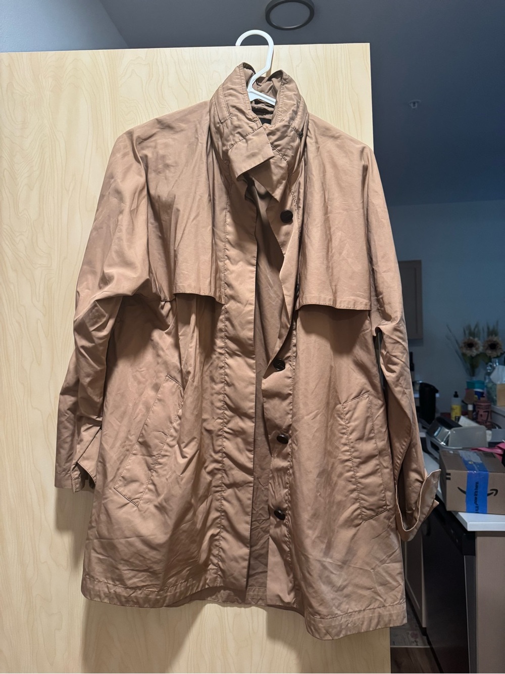 Women’s Zara Tan Trench Coat Jacket - Classic Lightweight Overcoat